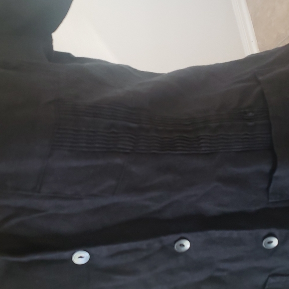 Lucy Pereda 100% linen button up 4 front pockets 2 with buttons - Picture 4 of 8